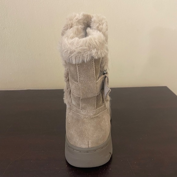 Easy Spirit Graye Womens Ankle Boots Medium Brown Suede Faux Fur Trim Size 5 M - Picture 6 of 8